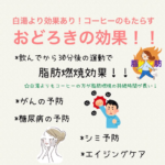 断然白湯よりコーヒー!コーヒーのもたらす驚きの効果とは!?