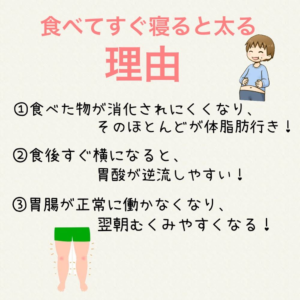食べてすぐ寝ると太る理由とは・・