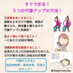 効果抜群!!すぐできる! 3つの代謝アップの方法!