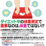 ダイエット中の体重測定で 重要なのは、体重ではない