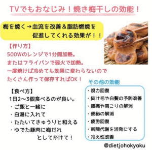 〜焼き梅干しのすごい効能〜