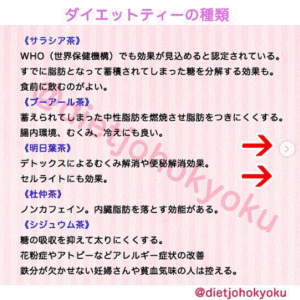 ◆ダイエットティーのいろいろ